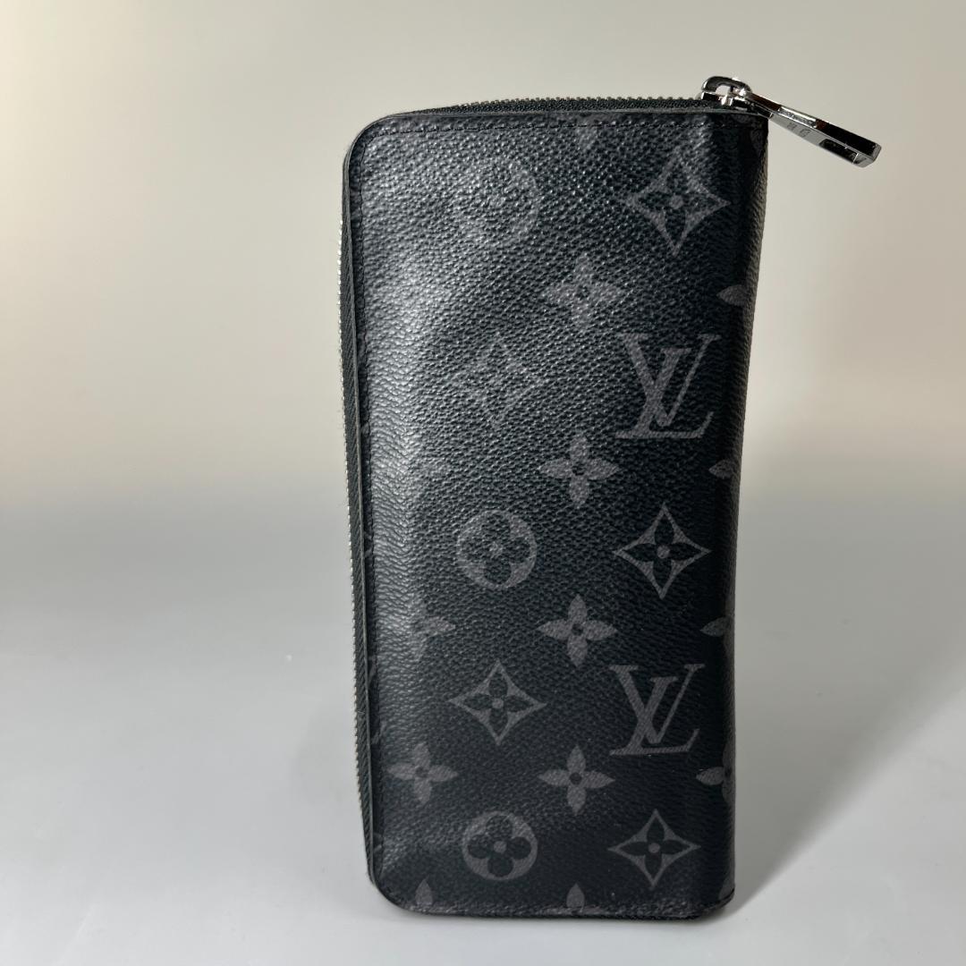 【美品】Louis Vuitton 黒 モノグラム 長財布 本革 ヴィトン