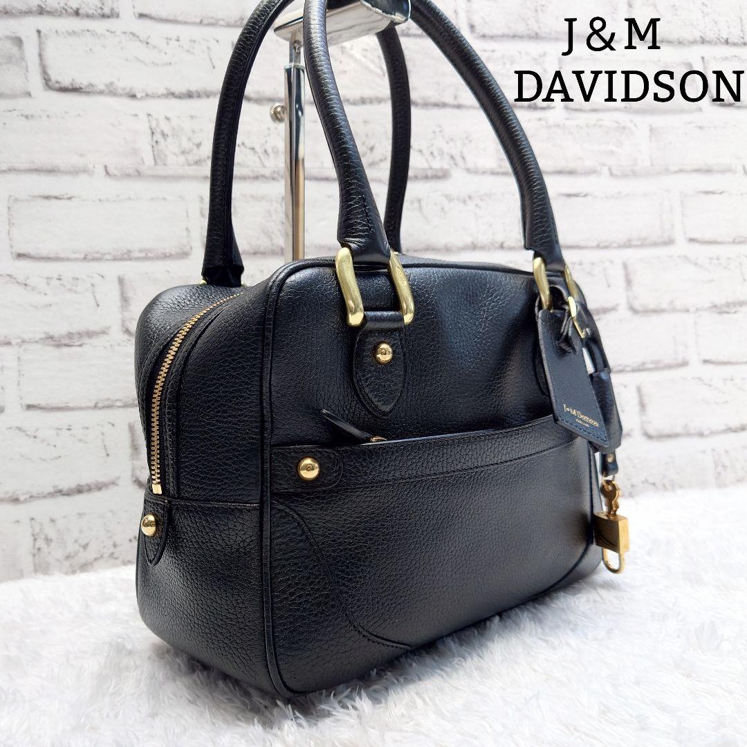 お取り寄せ】 美品 J&M DAVIDSON ミニミア ハンドバッグ 黒 レザー