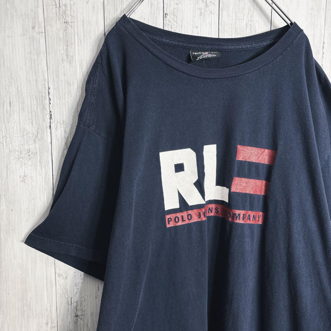【入手困難】00s 古着 POLO JEANS ネイビー Tシャツ　#1000