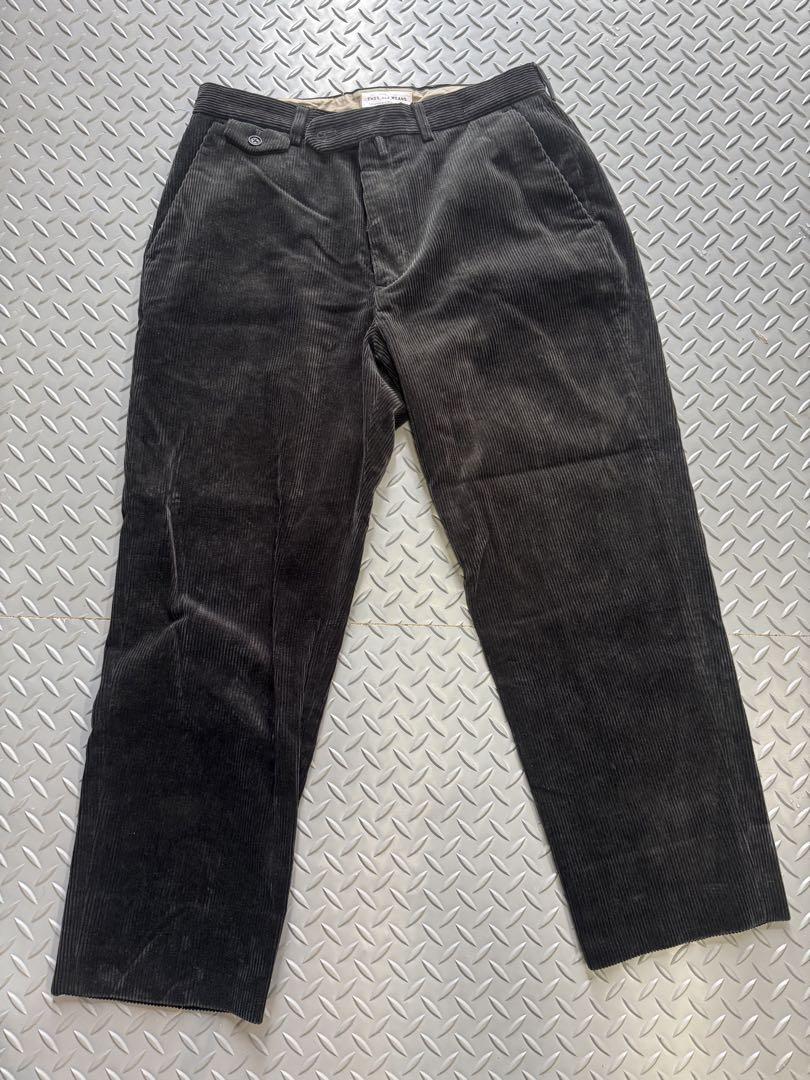 ENDS and MEANSベージュ、ブラック、コーデュロパンツ2本セット