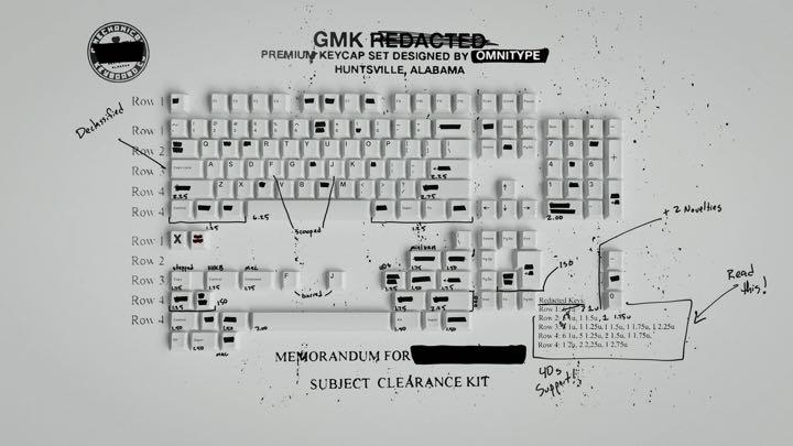 GMK Redacted キーキャップ 自作キーボード - PC周辺機器