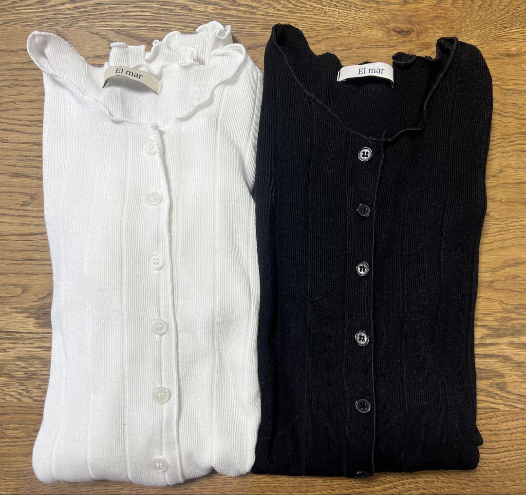 値下げ】CANAL JEAN2着El marメローリブカーディガン - メルカリ