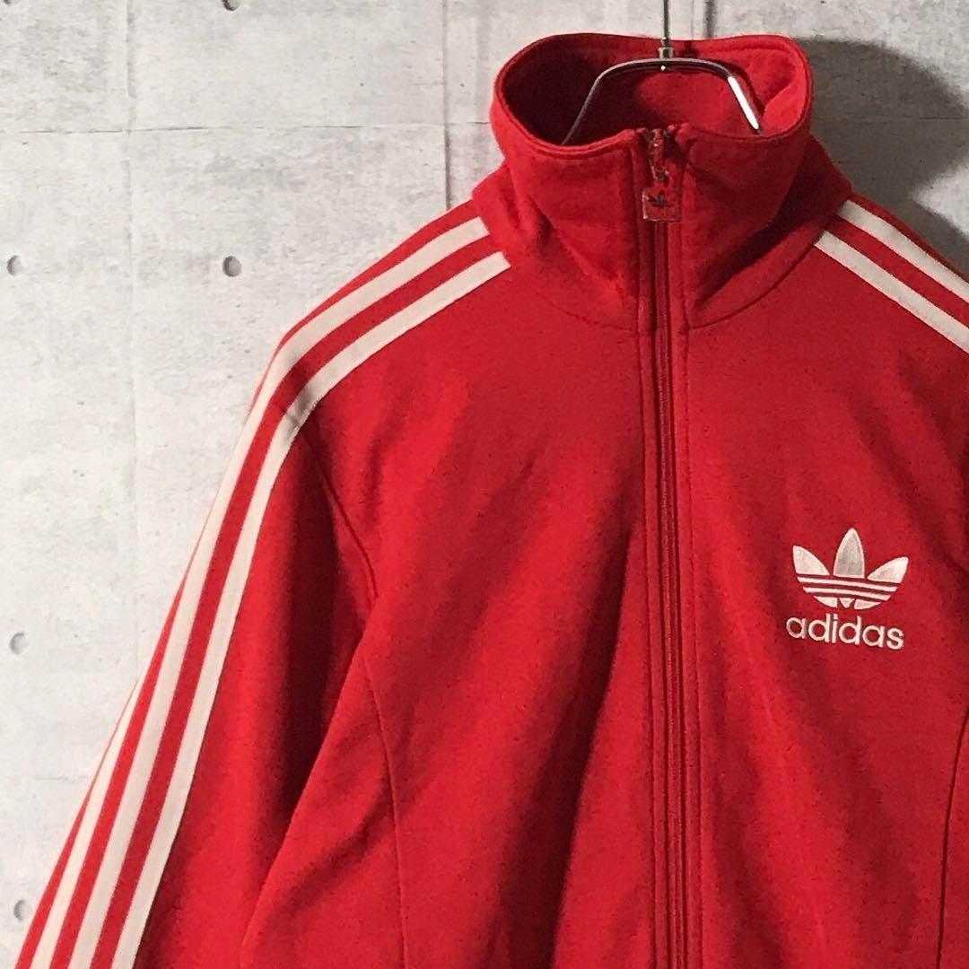 adidas トラックジャケット　ヨーロッパトラック　レッド 定番】アディダス ヨーロッパTT トラックジャケット ジャージ