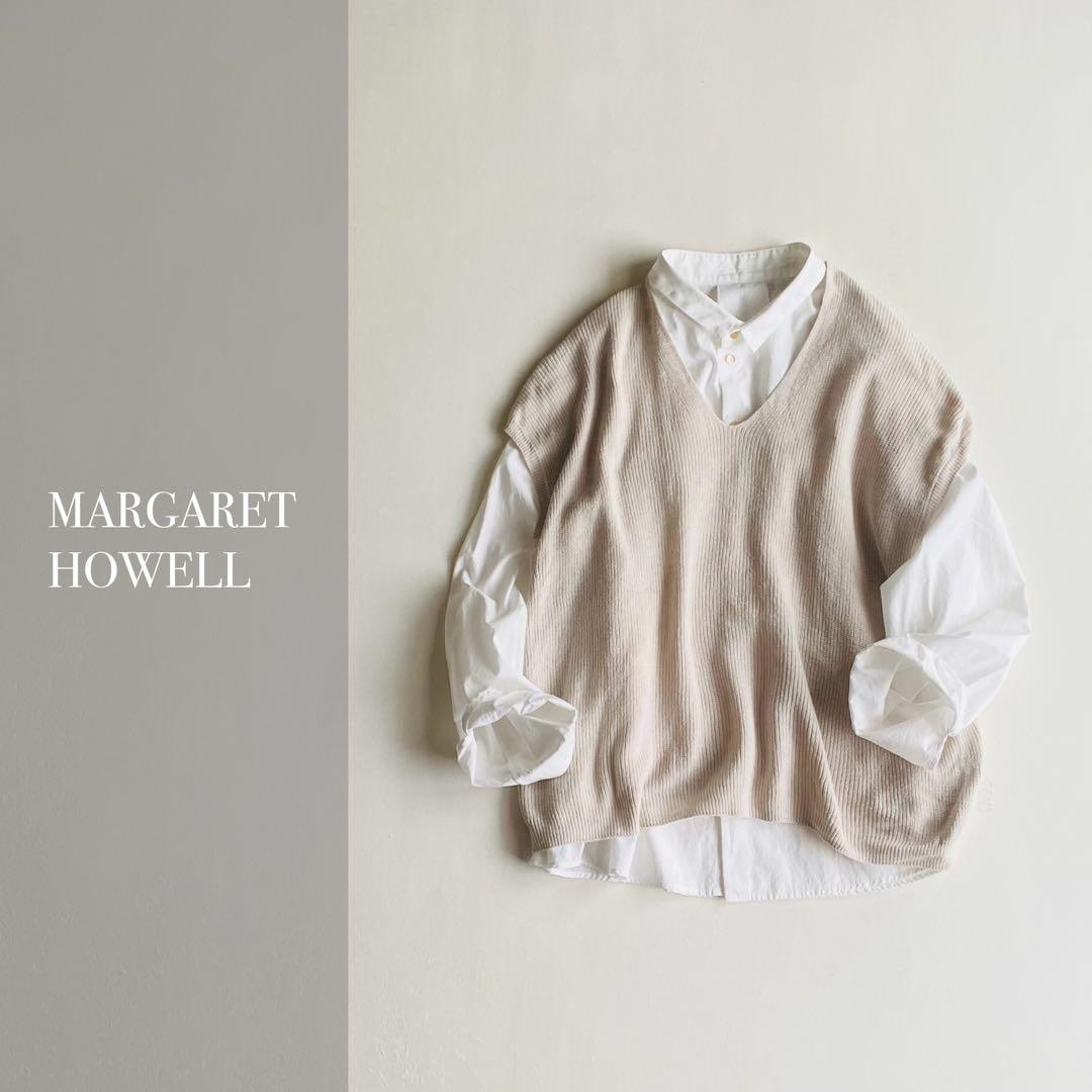 MARGARET HOWELL コットン リネン ワイド ベスト 日本製