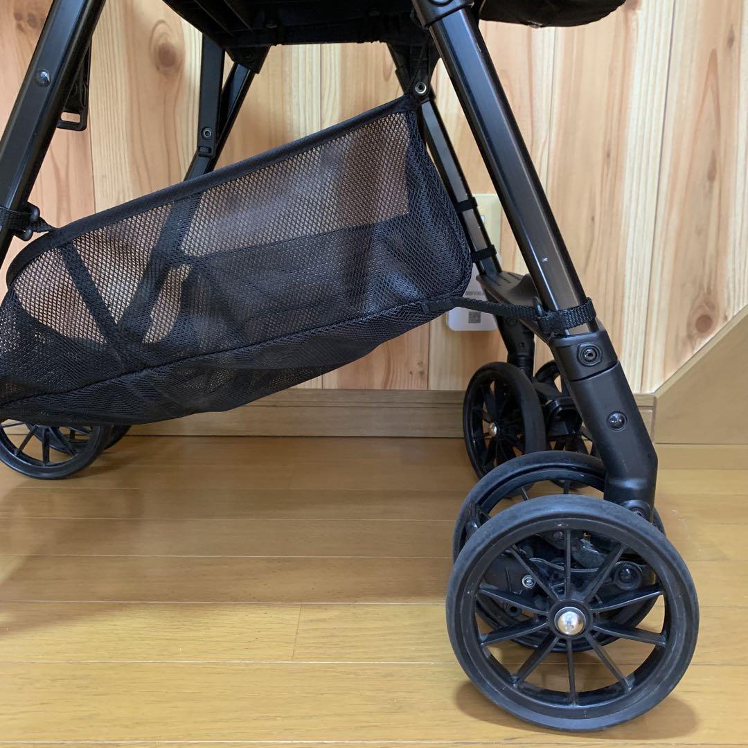 COMBI コンビ ロングフィット48 グレー ベビーカー 両対面式 黒