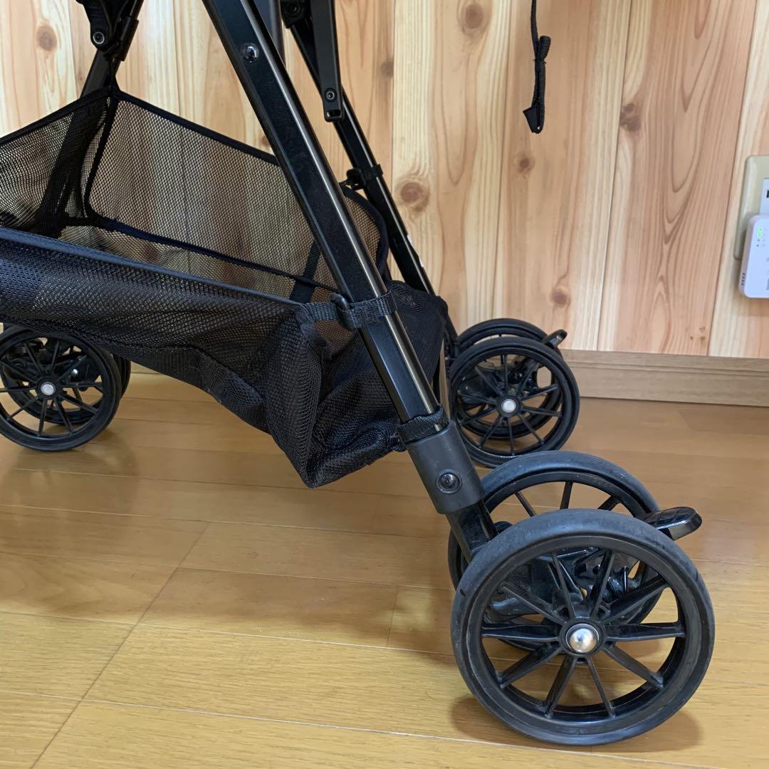 COMBI コンビ ロングフィット48 グレー ベビーカー 両対面式 黒