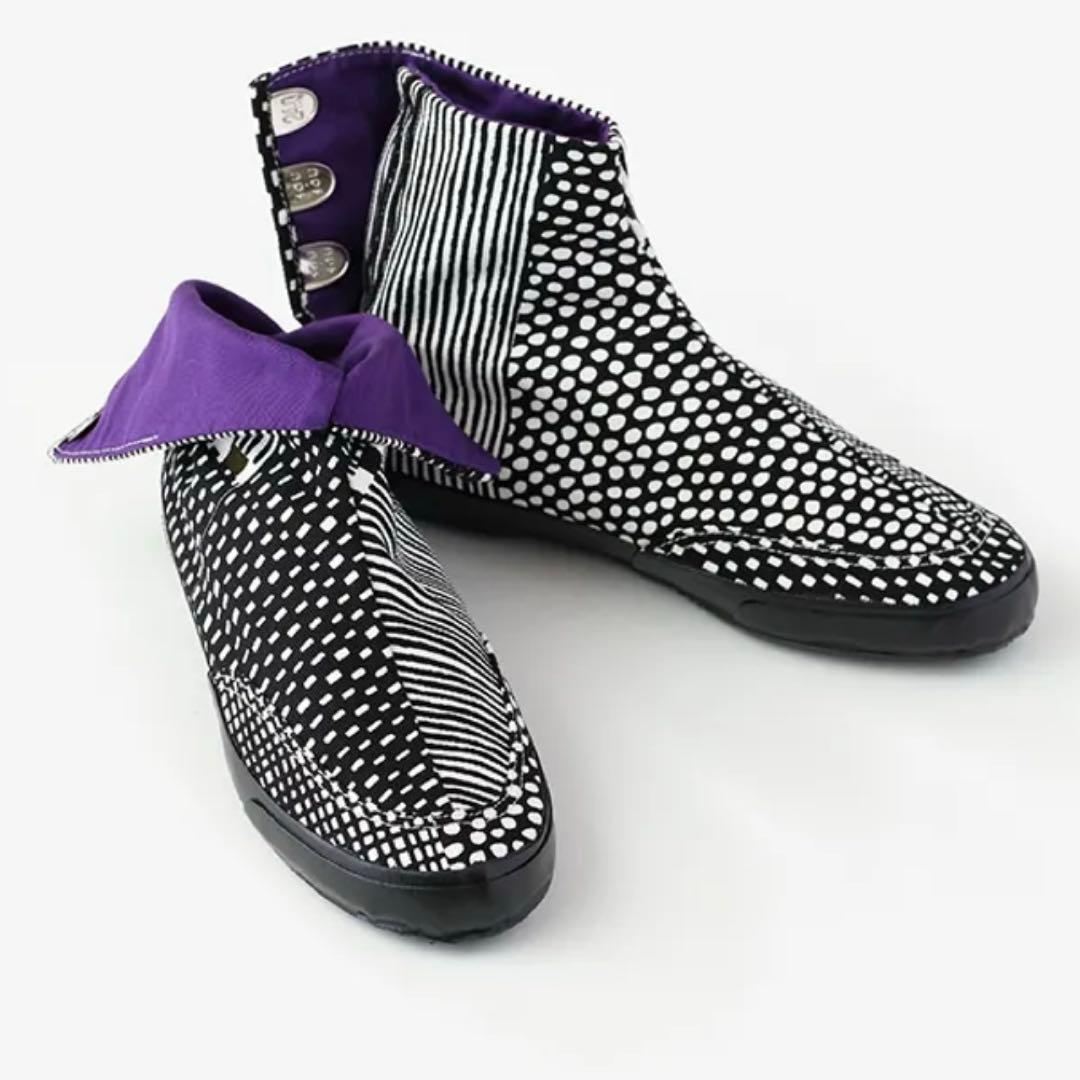 美品★SOU・SOU ソウソウ 先丸地下足袋 間がさね 墨黒に苔 23cm