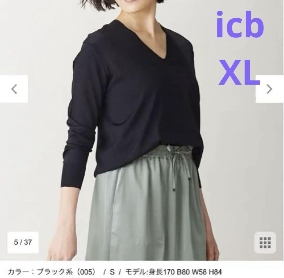 icb    Vネックニット　XL
