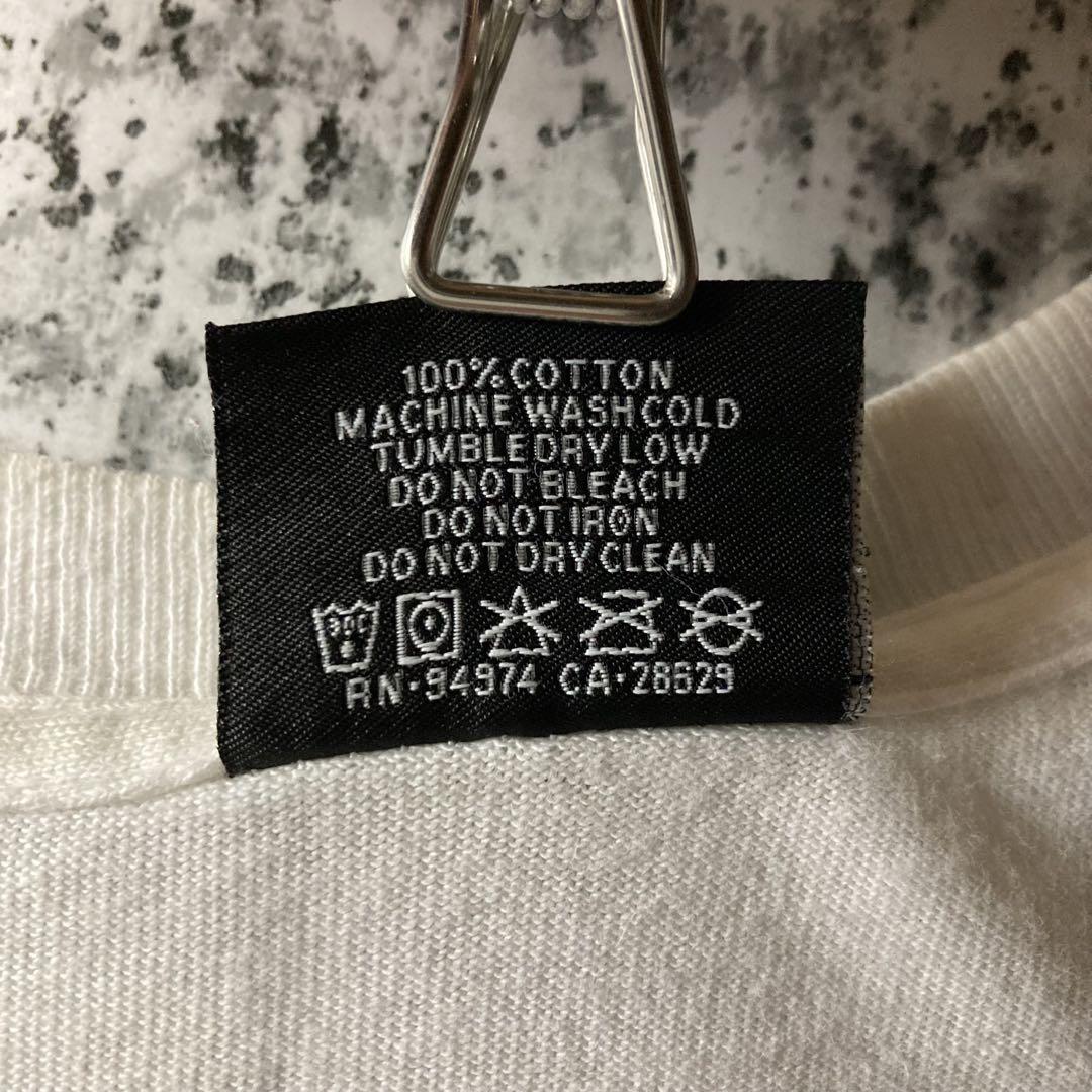 00s old Stussy biglogo print Tee white