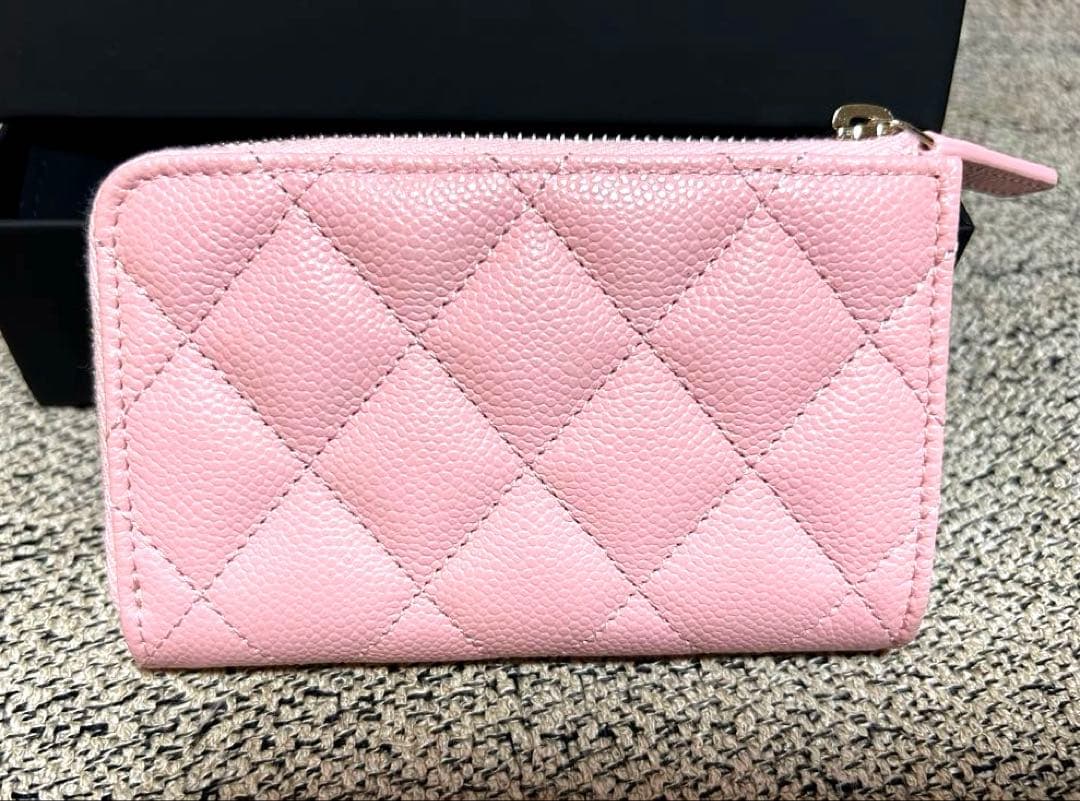 CHANEL ピンク キルティングコインケース
