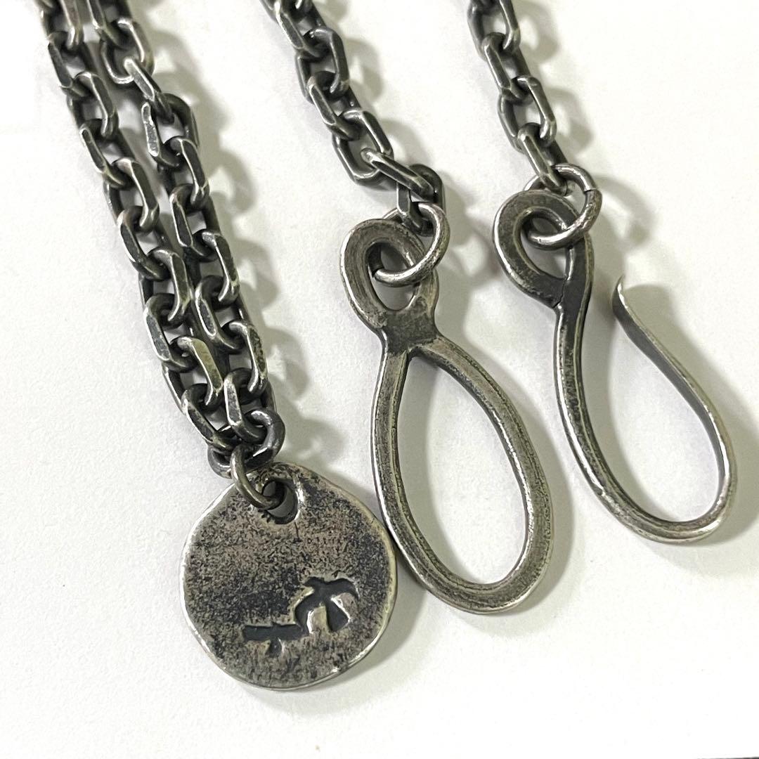 Goro's ゴローズ ネックレス オールドフック太角チェーン+全銀太陽メタル小 Goro's ゴローズ ネックレス オールドフック太角チェーン+全銀太陽メタル小