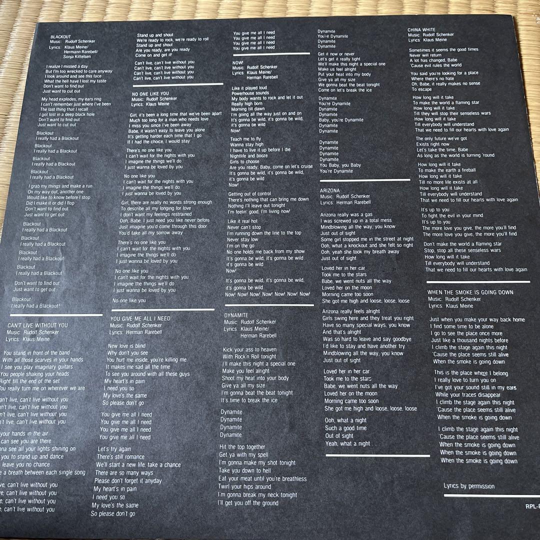 スコーピオンズ Blackout レコード