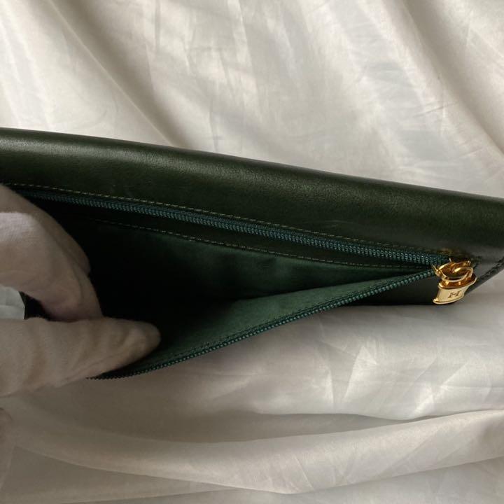 HIROFU グリーン 金ファスナー 薄型タイプ lEYfh-m37106230094 ヒロフ 長財布 通販大得価