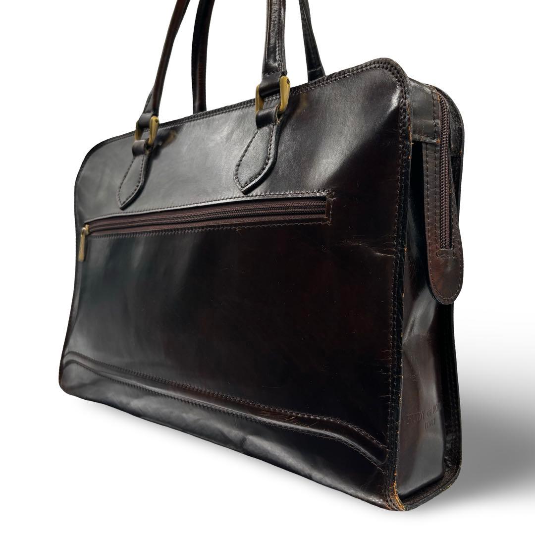【ヴィンテージ】ルディオブローマ ビジネスバッグ レザー 濃茶 通勤通学 メンズ 【ヴィンテージ】ルディオブローマ ビジネスバッグ レザー 濃茶 通勤通学 メンズ