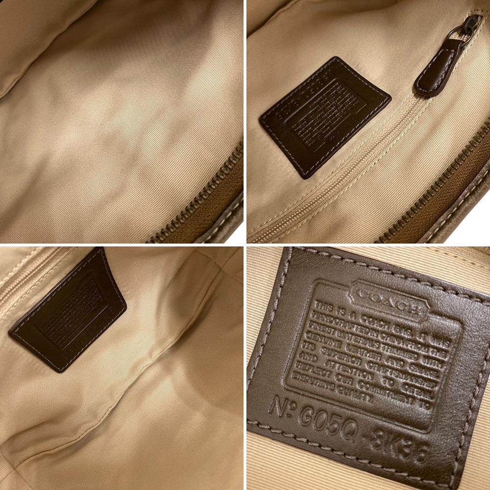 未使用 COACH コーチ ホーボー ハンドバッグ シグネチャー パイソン 茶