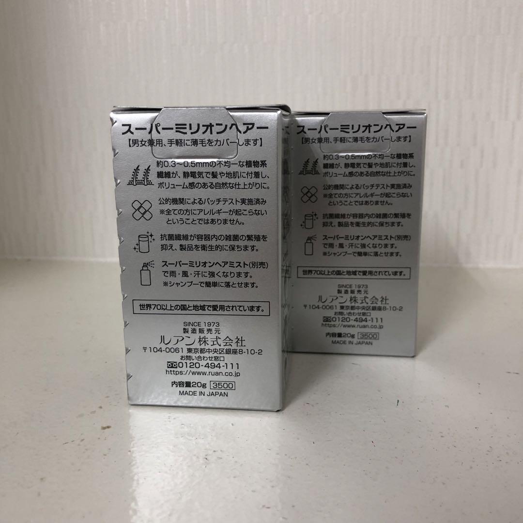 <新品> 2個セット No.2 ダークブラウン スーパーミリオンヘアー 20g