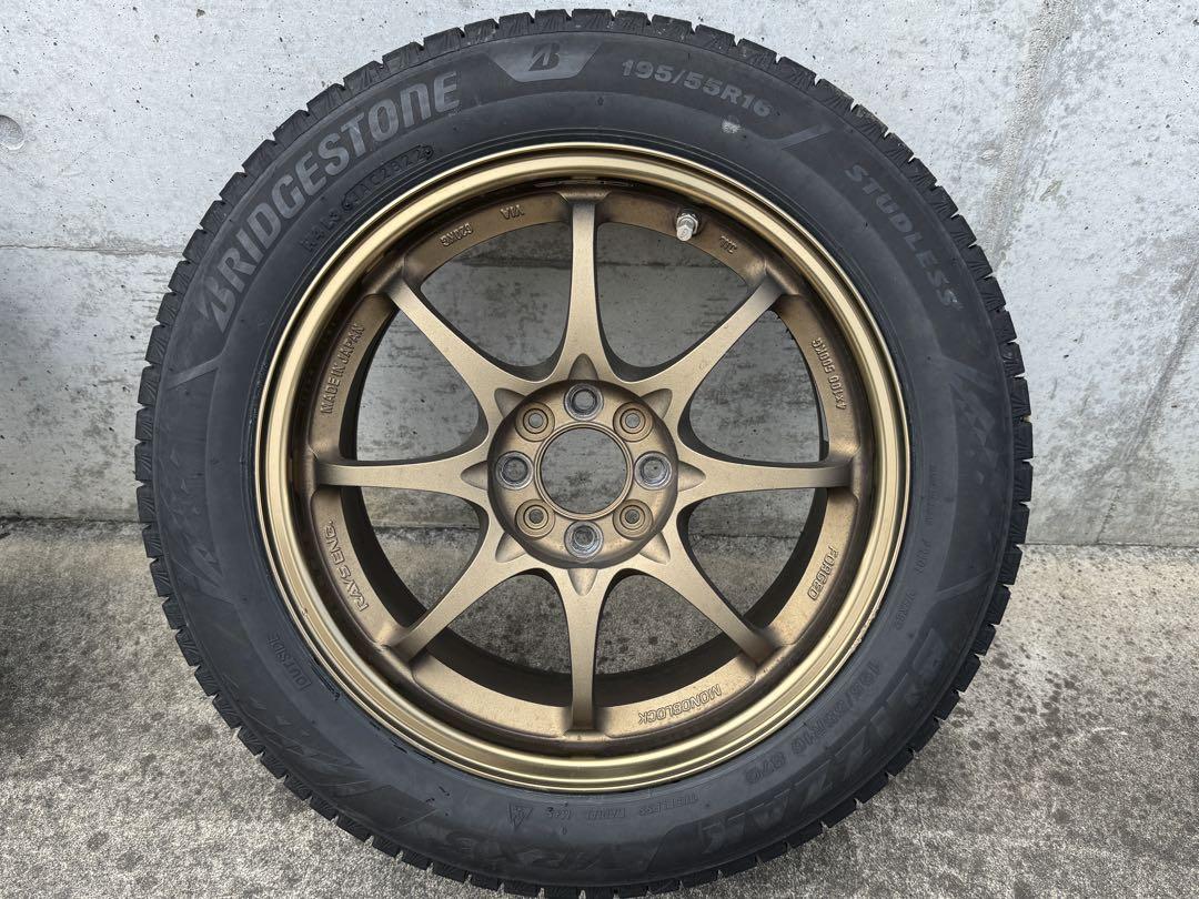 RAYS CE28N(pcd100 4H 7j＋42) タイヤホイールセット