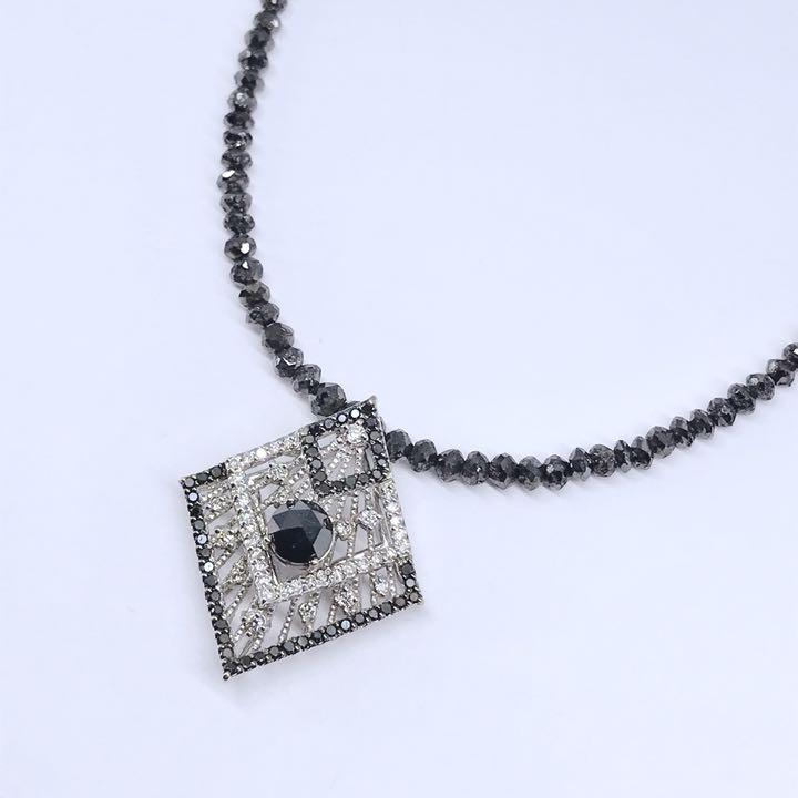 限定セール 0.50ct 0.57ct ブラックダイヤモンド ペンダントトップ K18WG pUYZ7-m37111483921 最新品定番