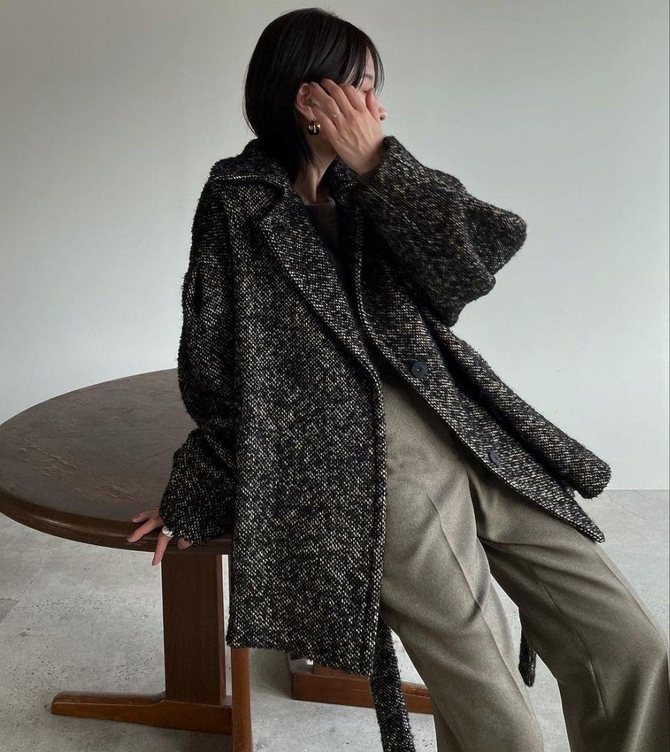 CLANE MIX LOOP TWEED BOX COAT サイズ1