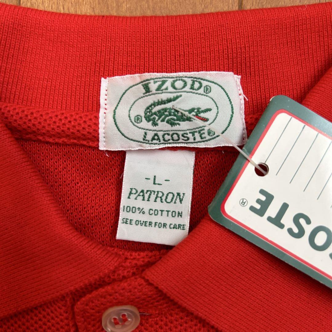 新品 80s 90s LACOSTE IZOD半袖ポロシャツ レッド