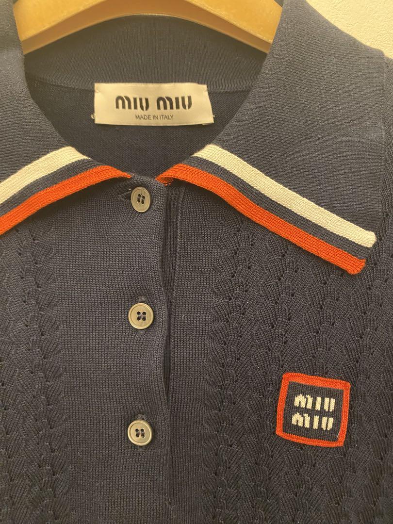 miu miu ネイビー ポロシャツ IT40