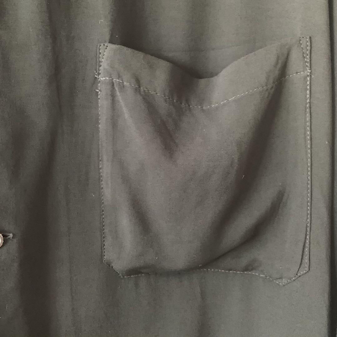 B yohji yamamoto レーヨンブラックロングブラウス