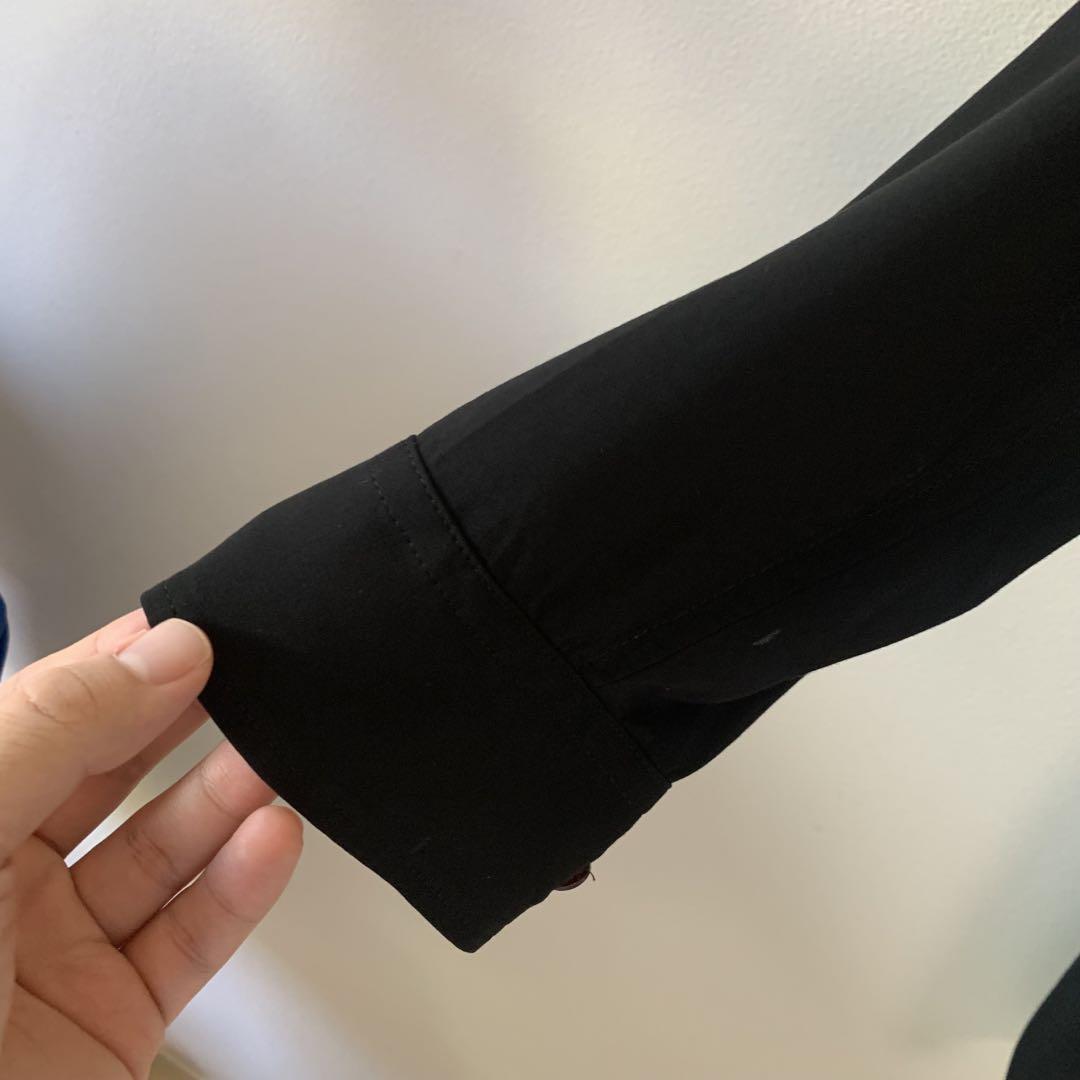 B yohji yamamoto レーヨンブラックロングブラウス