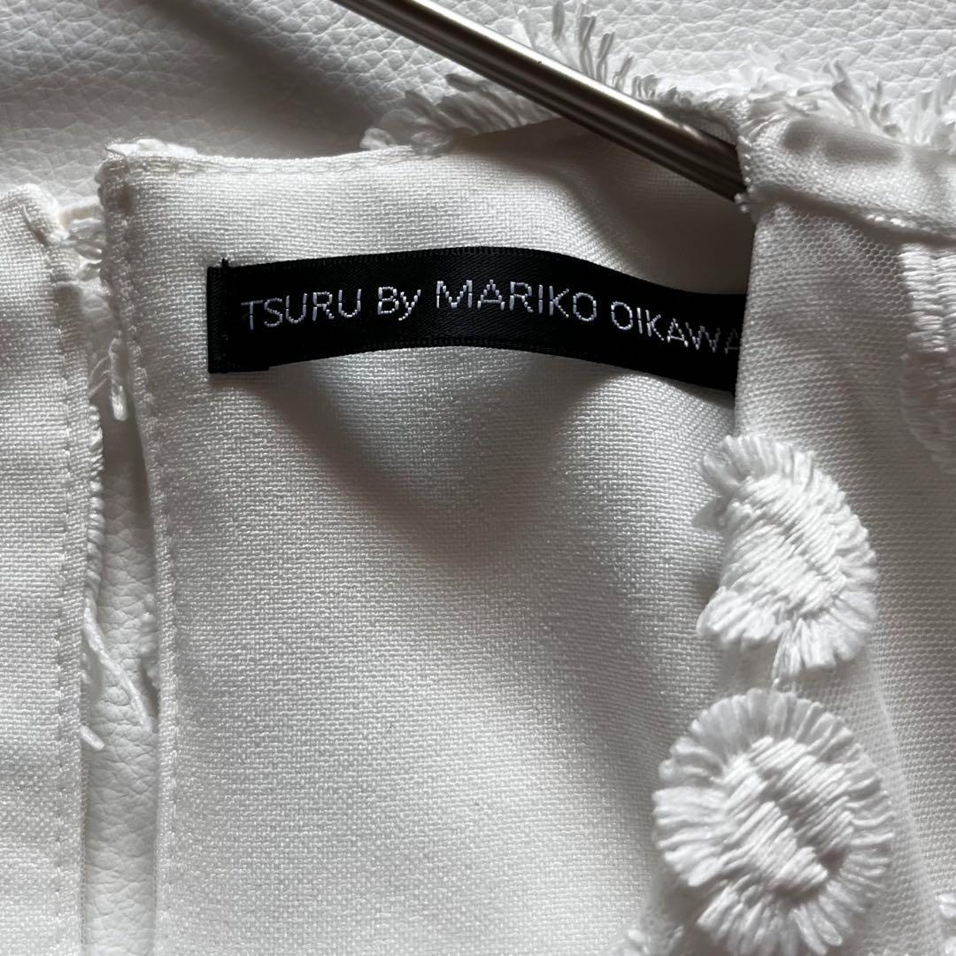 極美品✨ツルバイマリコオイカワ　2024SS　フラワーレース ペプラムブラウス