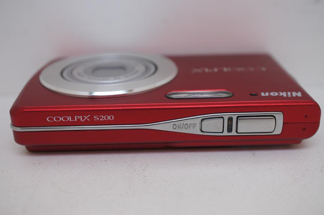 ☆中古美品☆Nikon COOLPIX S200 レッド☆操作確認済☆