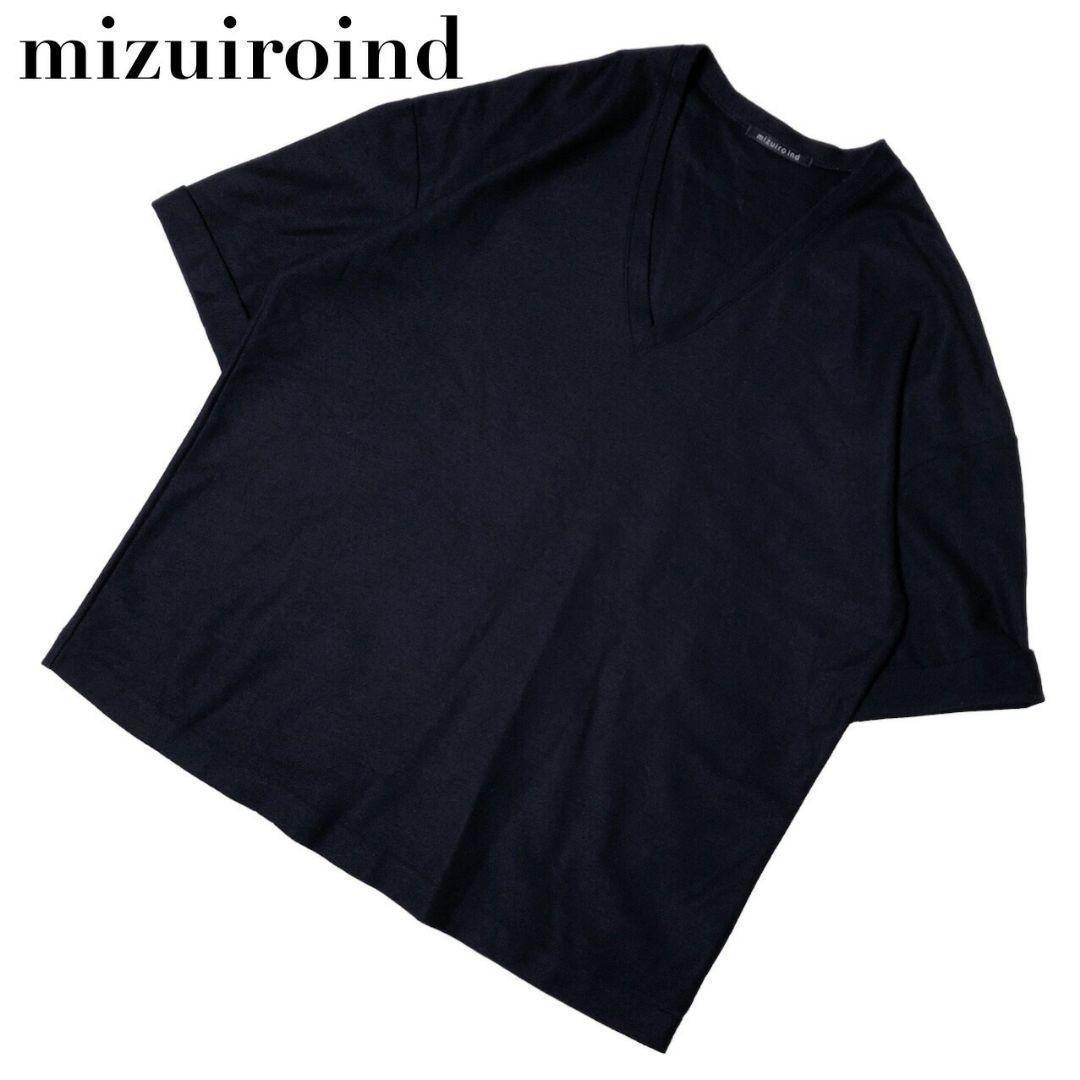 mizuiroind ミズイロインド 半袖 カットソー トップス 日本製 紺色