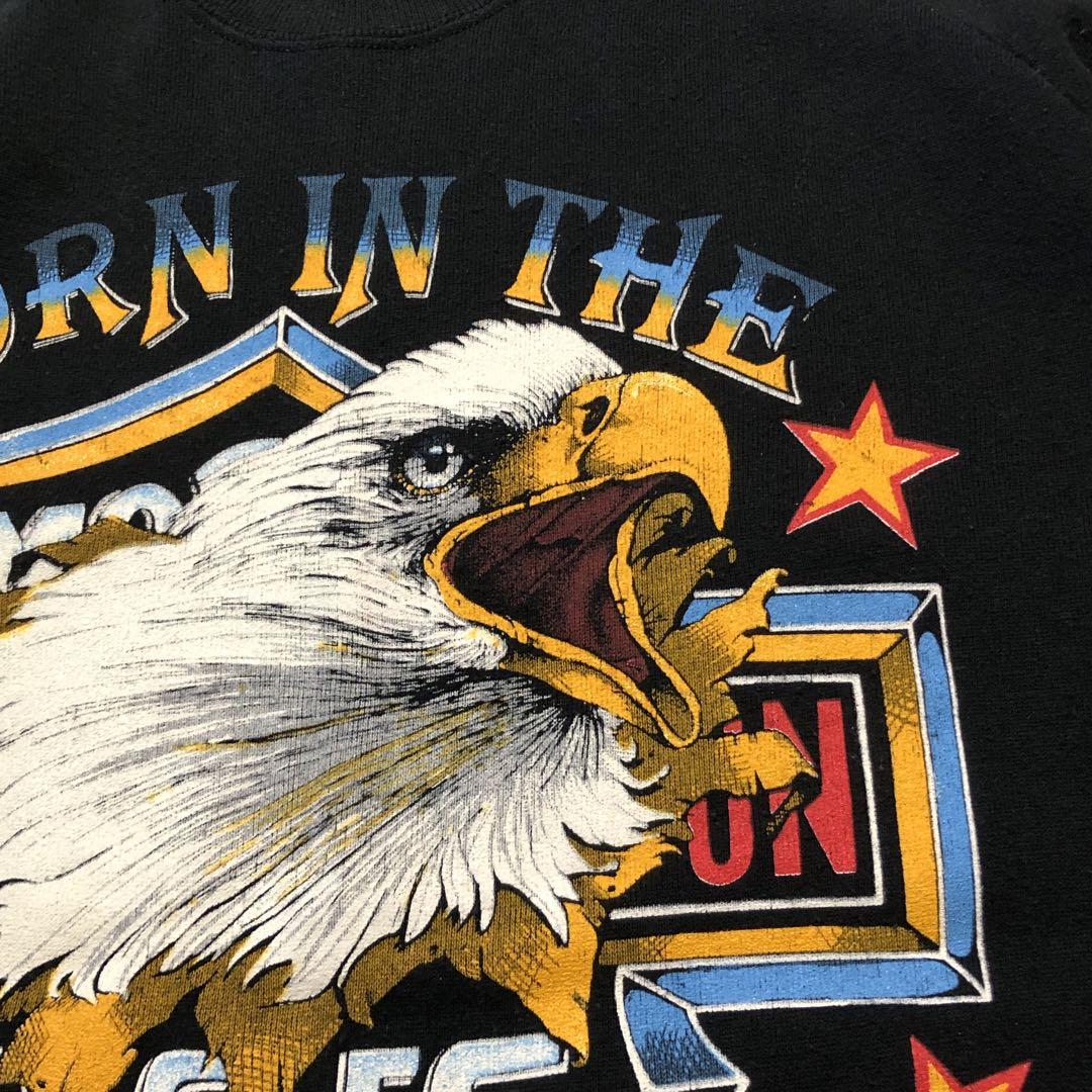 80s USA製 Harley Davidson スウェット XL ハーレー 黒