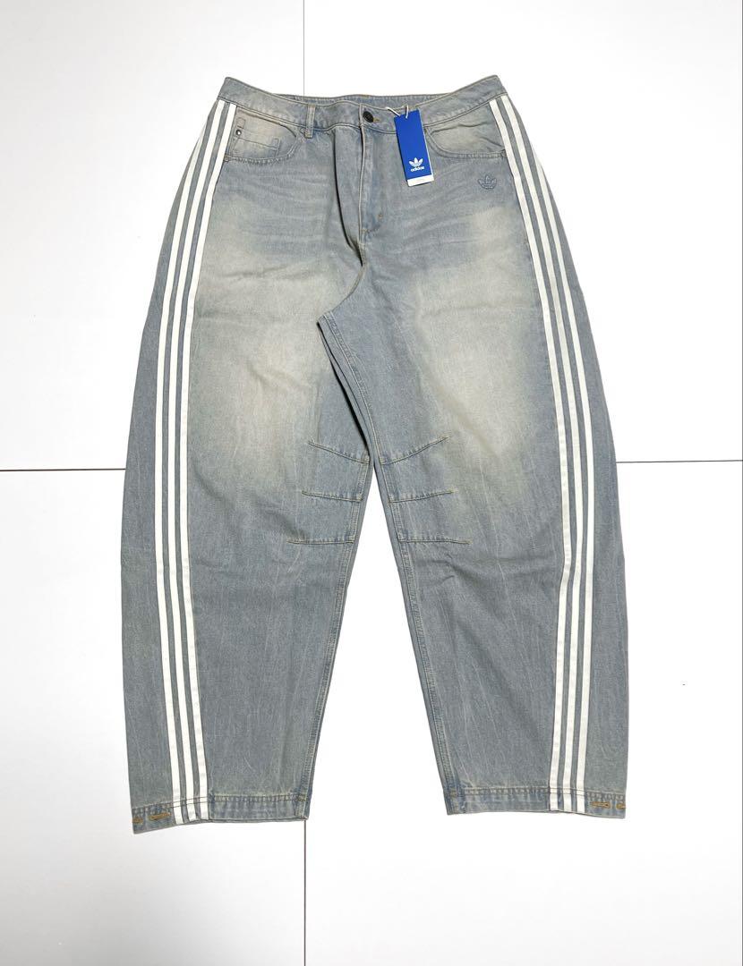 完売34新品adidas国内正規品ADILENIUM3バナナフィットデニムパンツ