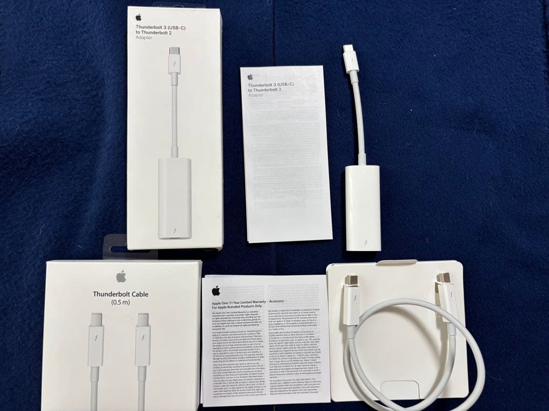 Thunderbolt3(USB-C)→TB2アダプタとケーブルセット Thunderbolt3(USB-C)→TB2アダプタとケーブルセット