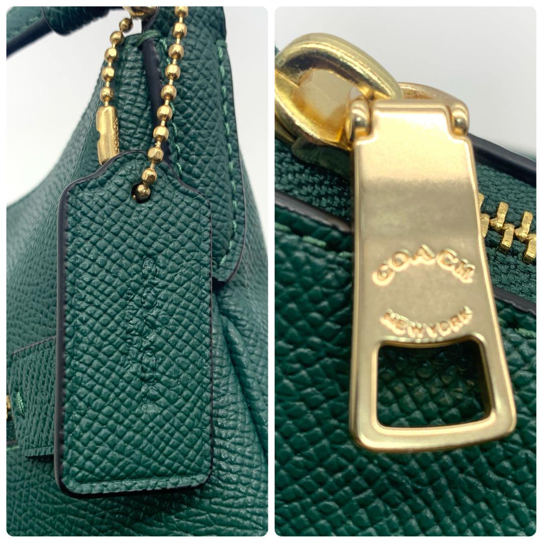 現行 未使用級 COACH コーチ ミニ ローアン ショルダーバッグ グリーン