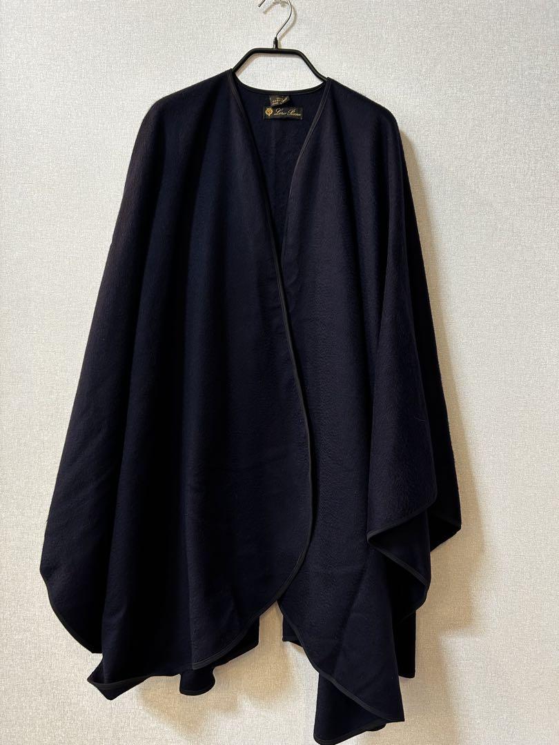 ファッションなデザイン Loropianaネイビー カシミヤポンチョ - ジャケット・アウター ジャケット・アウター