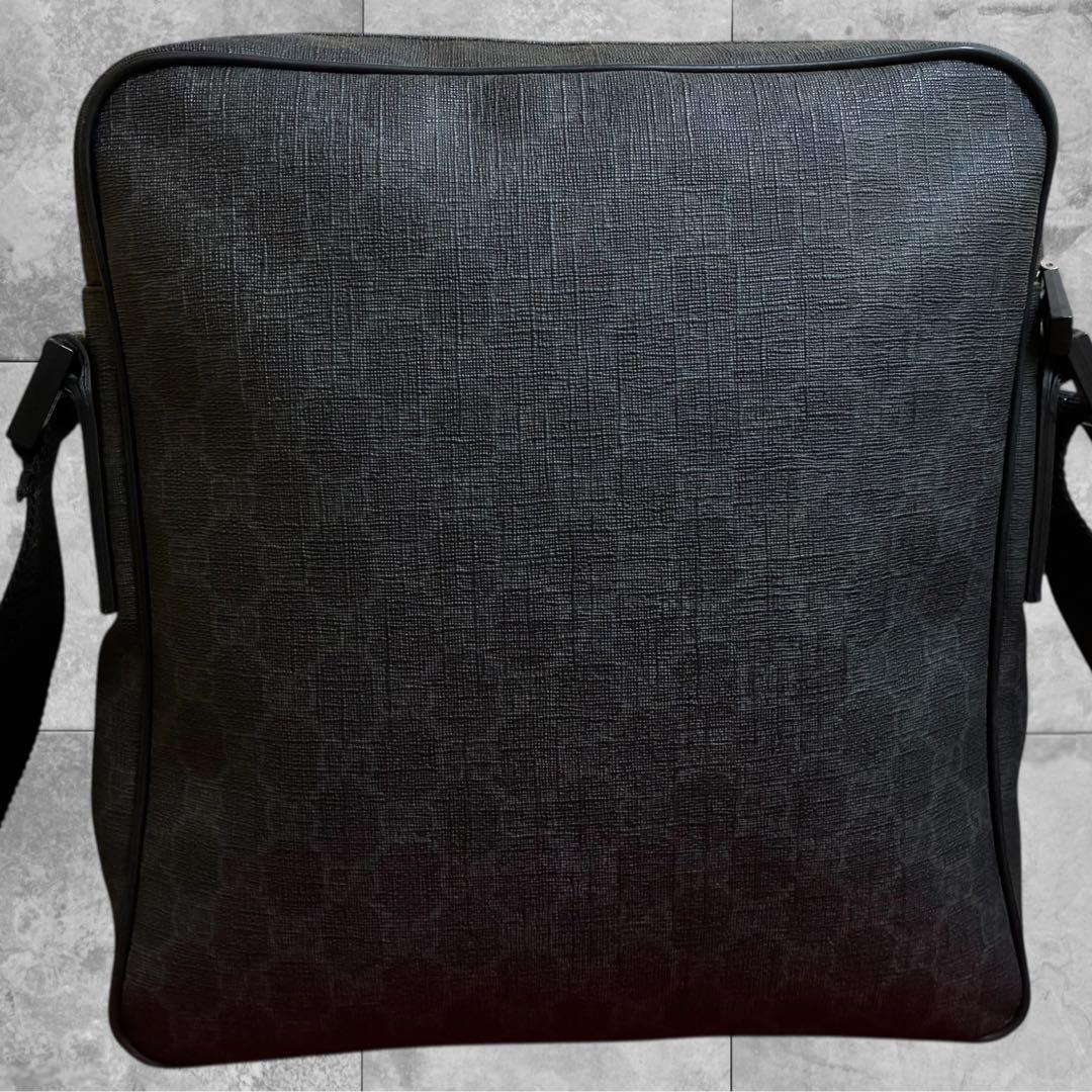 【美品】GUCCI GGスプリーム ショルダーバッグ クロスボディ スクエア 黒