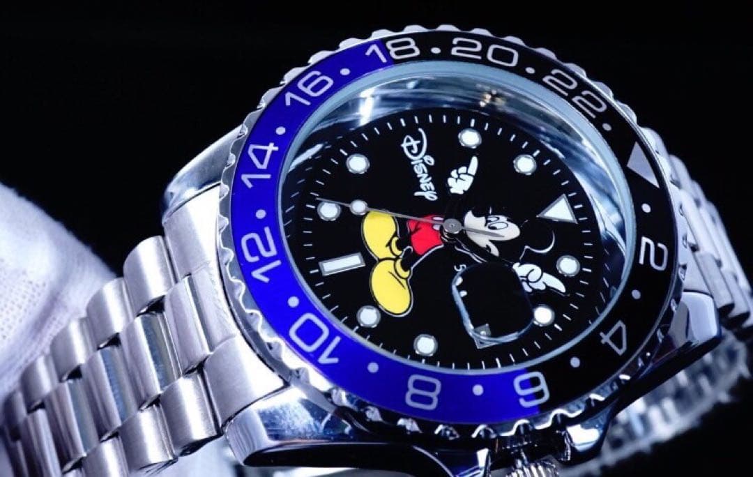 ご注意ください Disney MICKEY ミッキーマウス コラボ 腕時計/GMT 電池