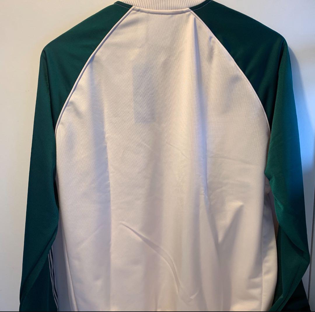 新品S Adidasトラックジャケット SST WHT/GRN IS1403