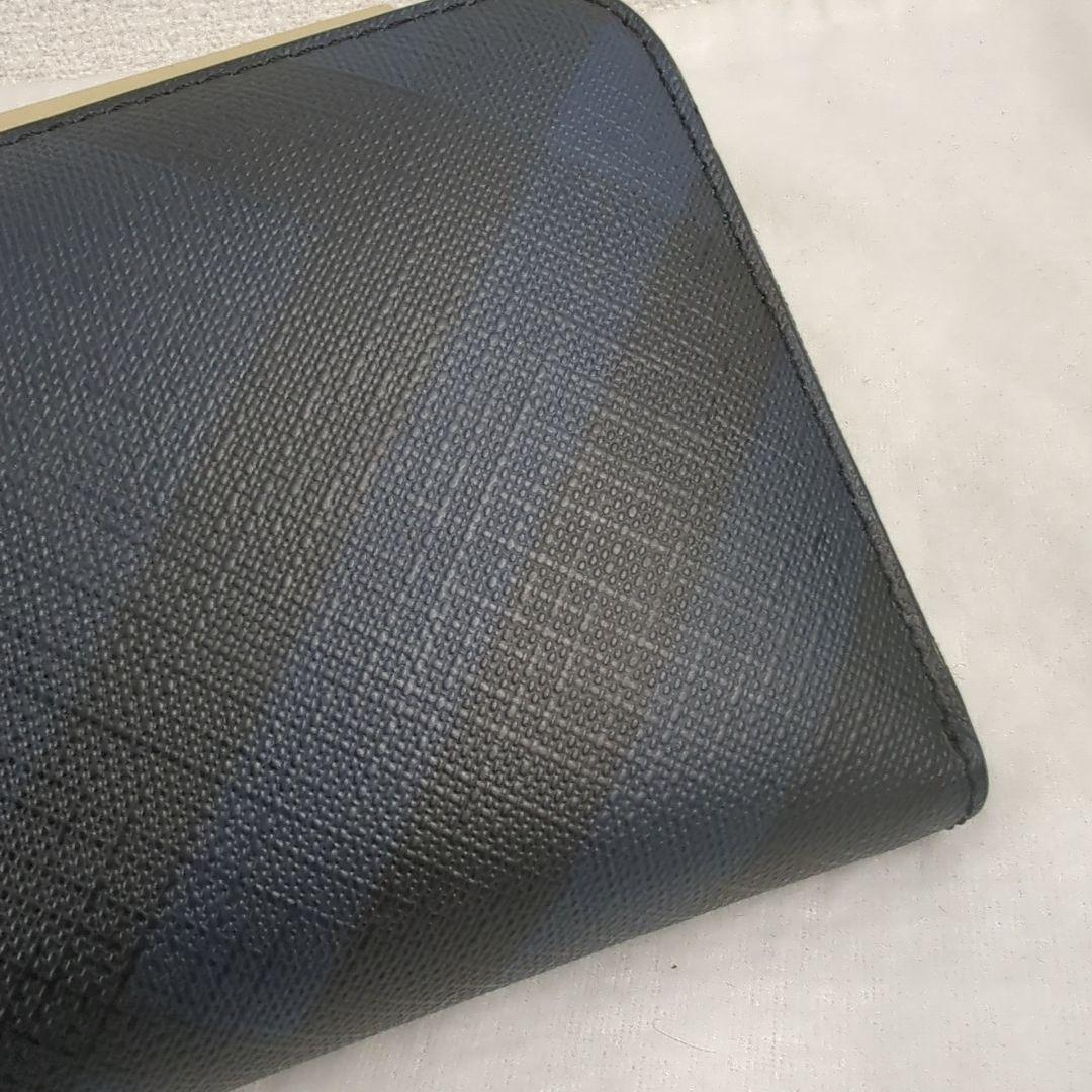 【美品】BURBERRY バーバリー チェック ラウンドジップ ジッピー 長財布