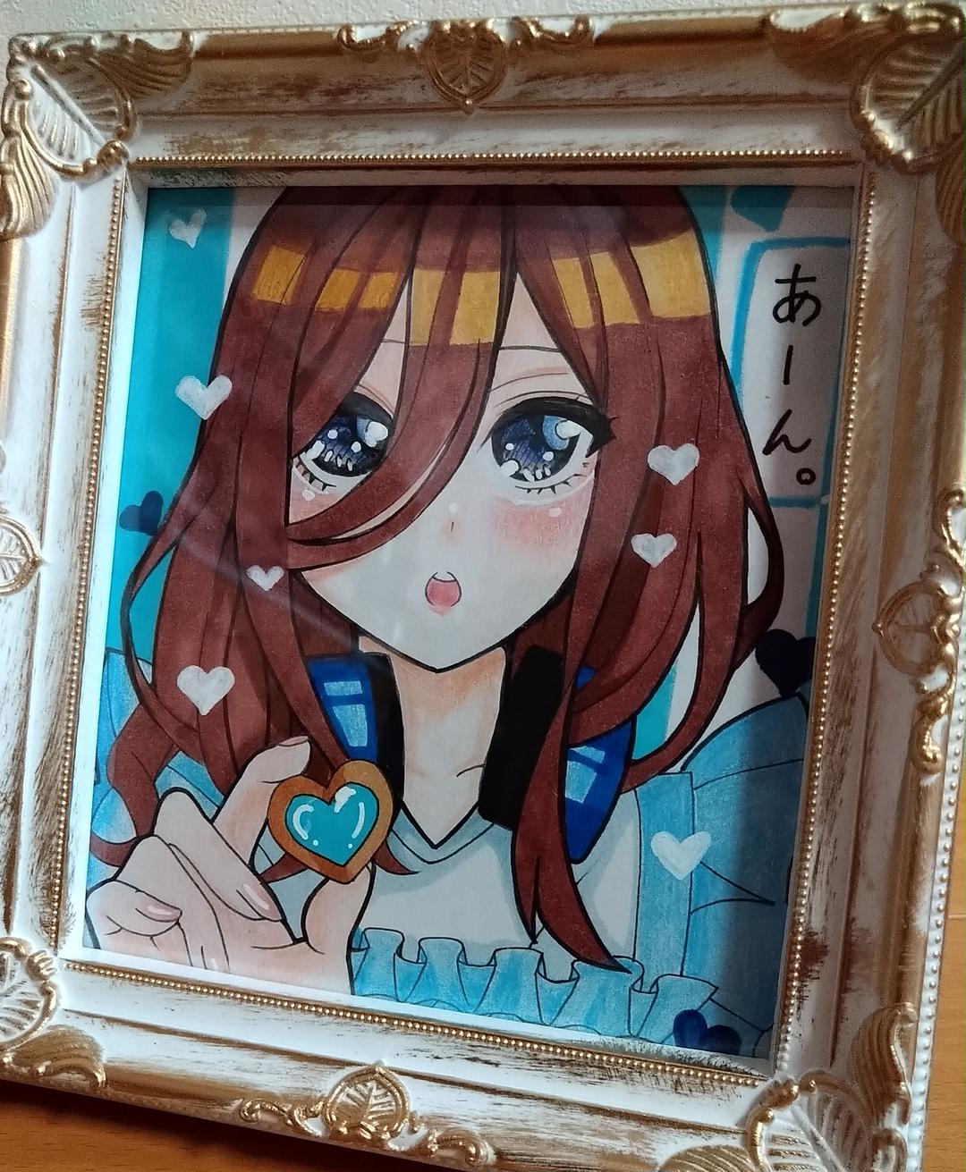 五等分の花嫁 三玖 手描きイラスト ファンアート