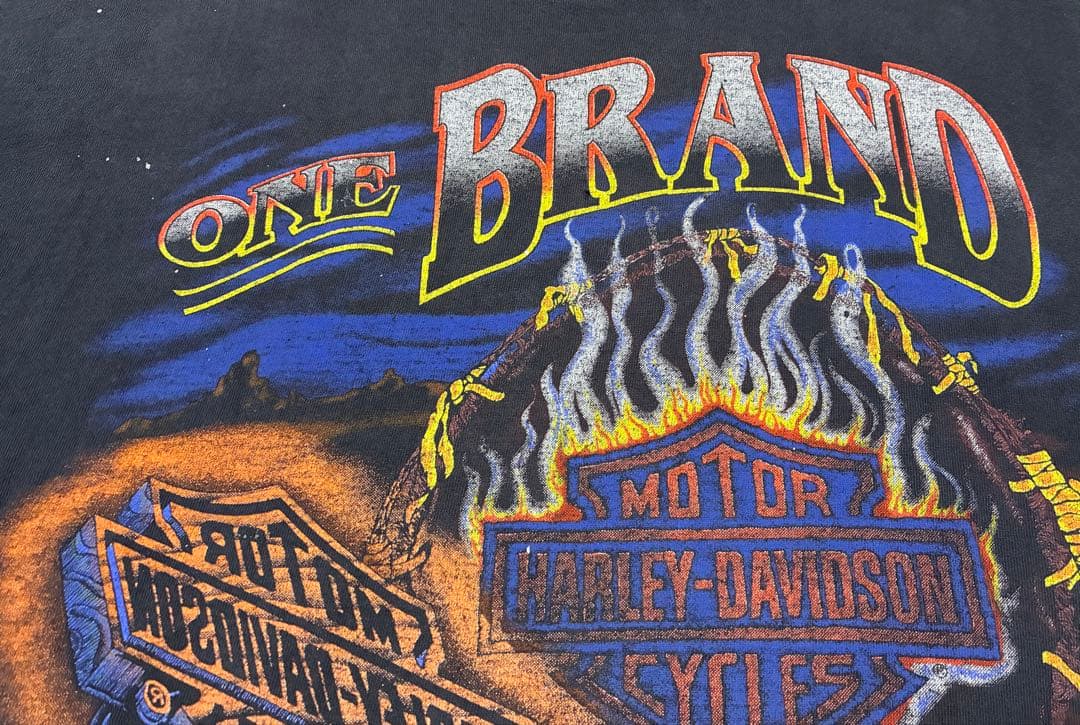 サンフェード 90s vintage harley davidson Tシャツ