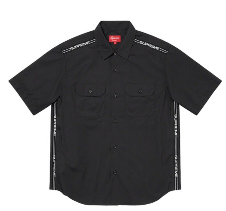SUPREME Logo Rib S/S Work Shirt SS-21