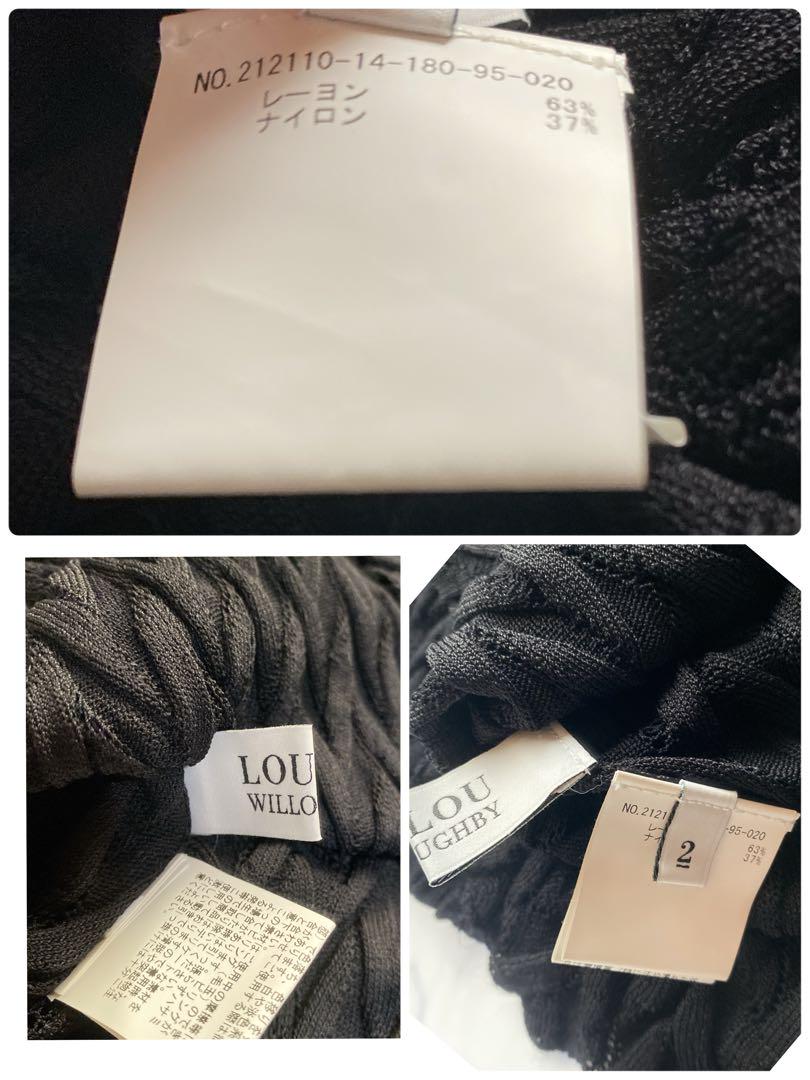 美品✨LOULOU WILLOUGHBY レーシィニットワンピース 黒 2