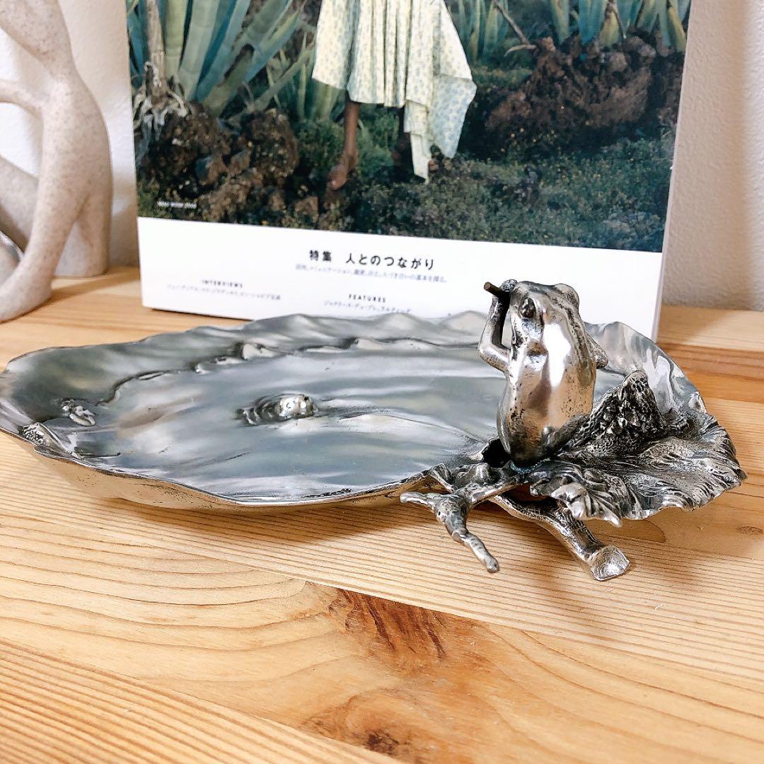 希少‼️ アール・ヌーヴォー 笛吹き蛙と魚の小物入れ