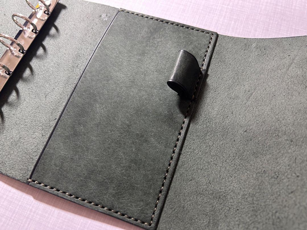 ミニ6システム手帳　イタリアンレザー　ハンドメイド