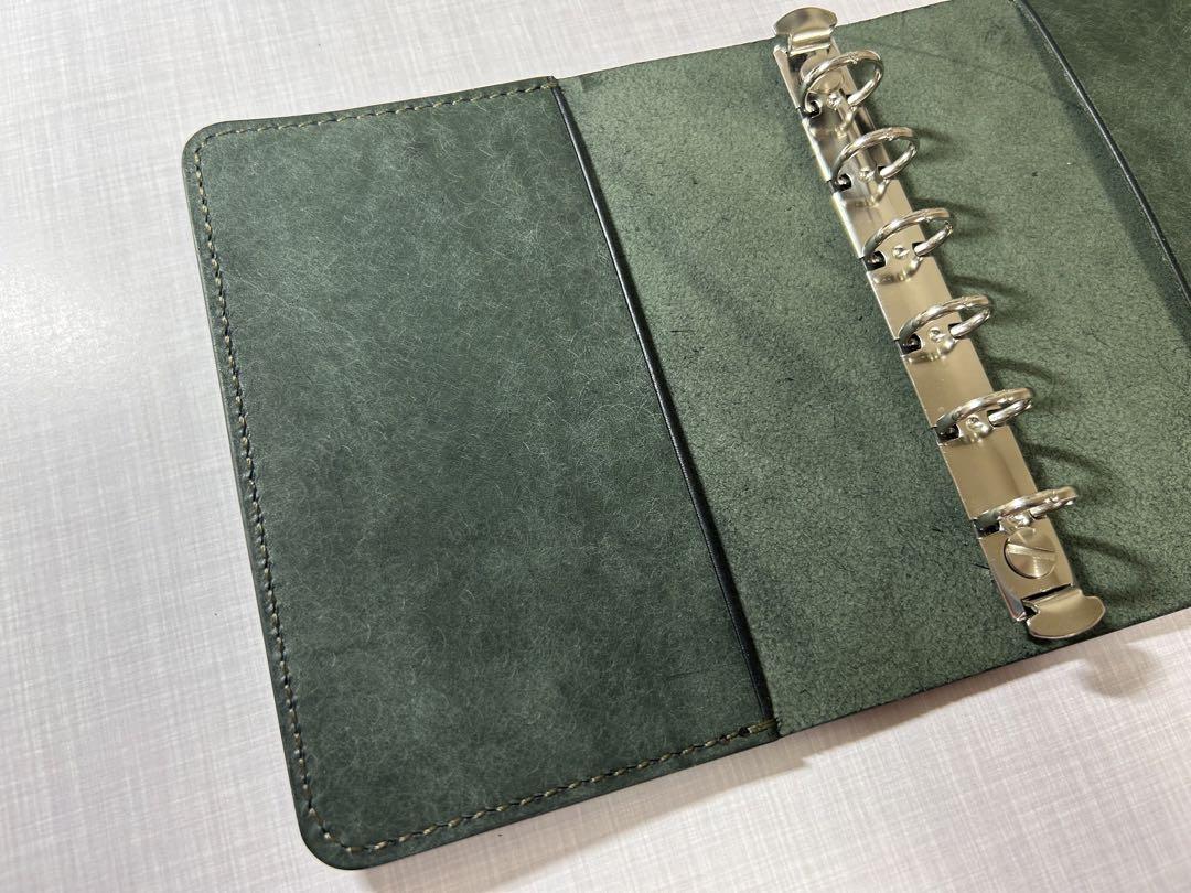 ミニ6システム手帳　イタリアンレザー　ハンドメイド