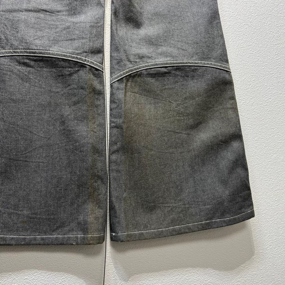 希少 01年製 シャネル スタッズ ココマーク ベルボトム フレア デニムパンツ 希少 01年製 シャネル スタッズ ココマーク ベルボトム フレア デニムパンツ