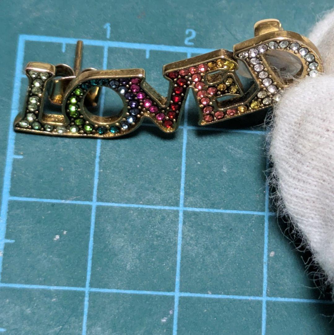 美品✨グッチ LOVED　ピアス　イヤリング　2way　グラデーション　ストーン