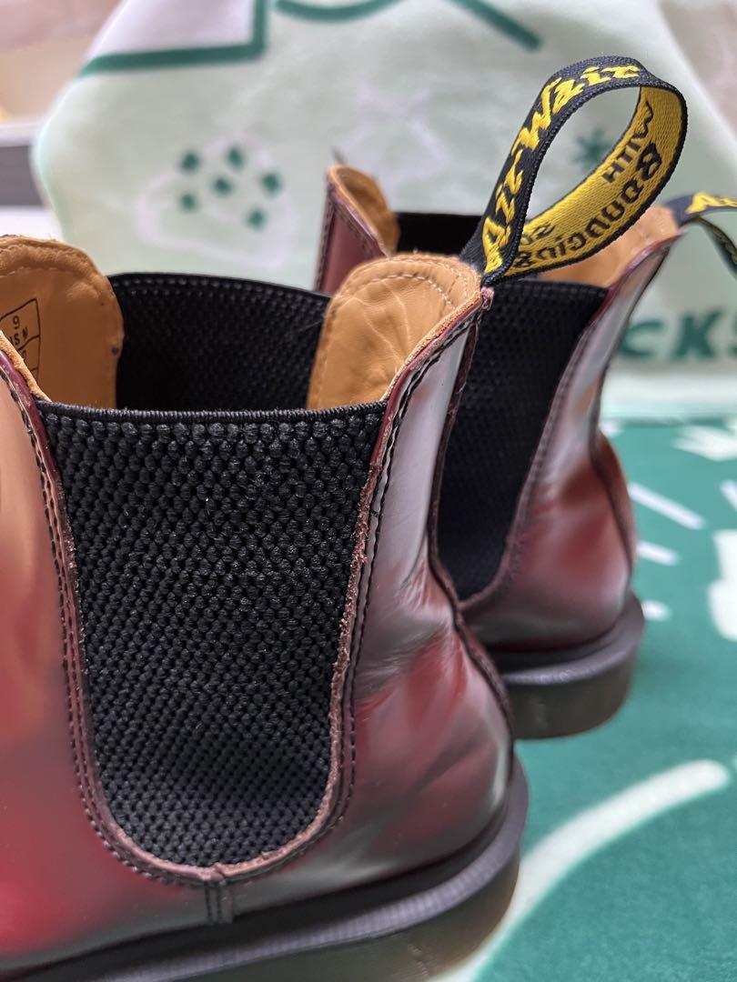 (中古)Dr. Martens チェリーレッド　サイドゴア　　　US9 27cm