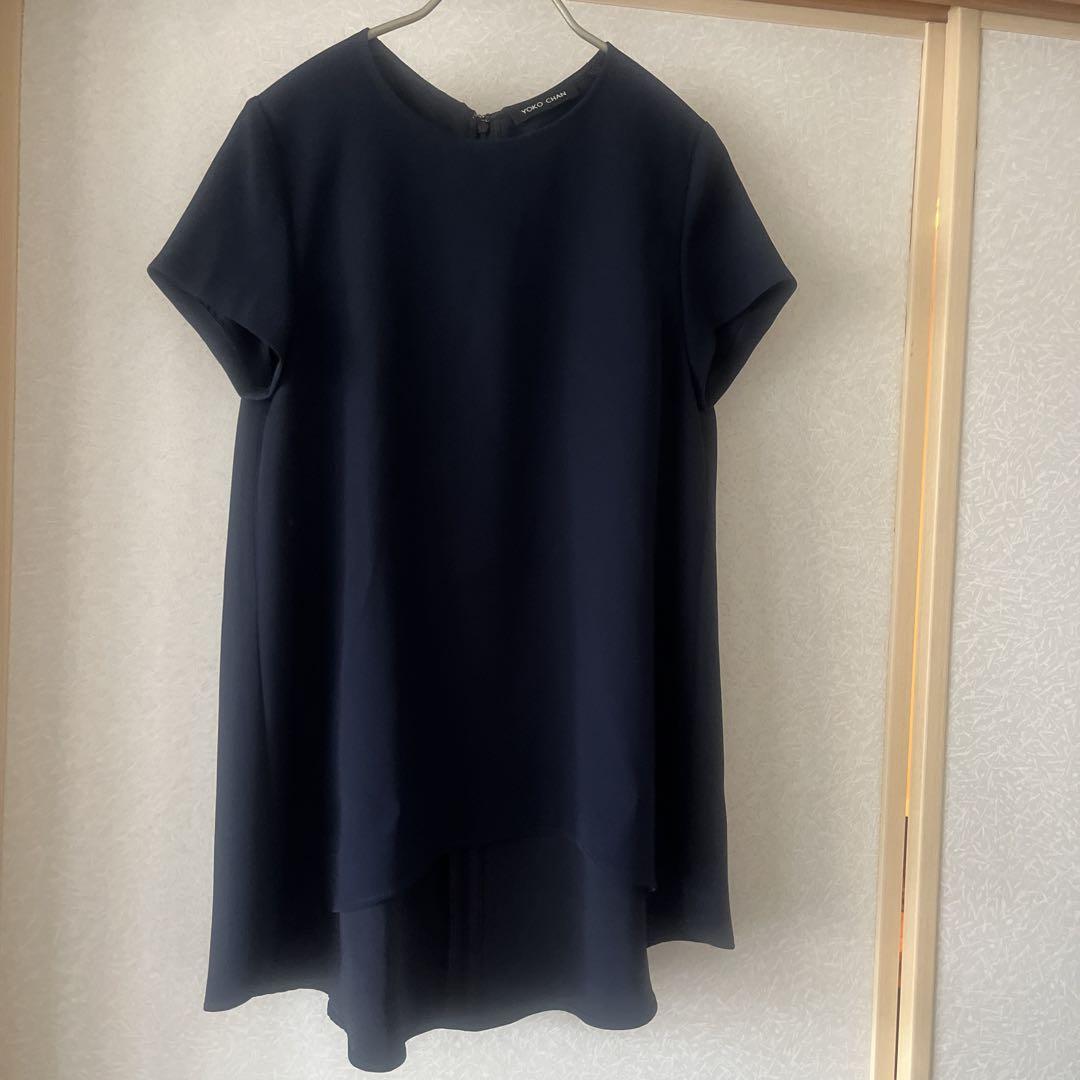YOKO CHAN ネイビー 半袖チュニック YOKO CHAN ネイビー 半袖チュニック